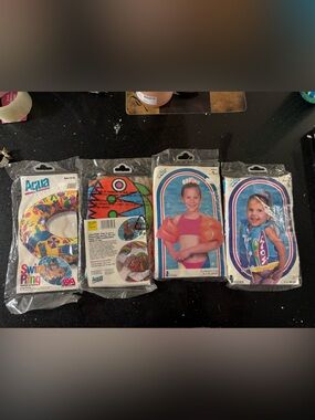 Aqua Multicolor Kids Swim Ring and Arm Bands Set ** TAKE ALL**